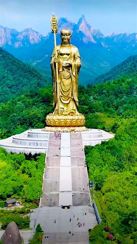 九華山地藏王菩薩像|「旅遊天下」九華山地藏聖像景區：這裡有99米地藏菩。